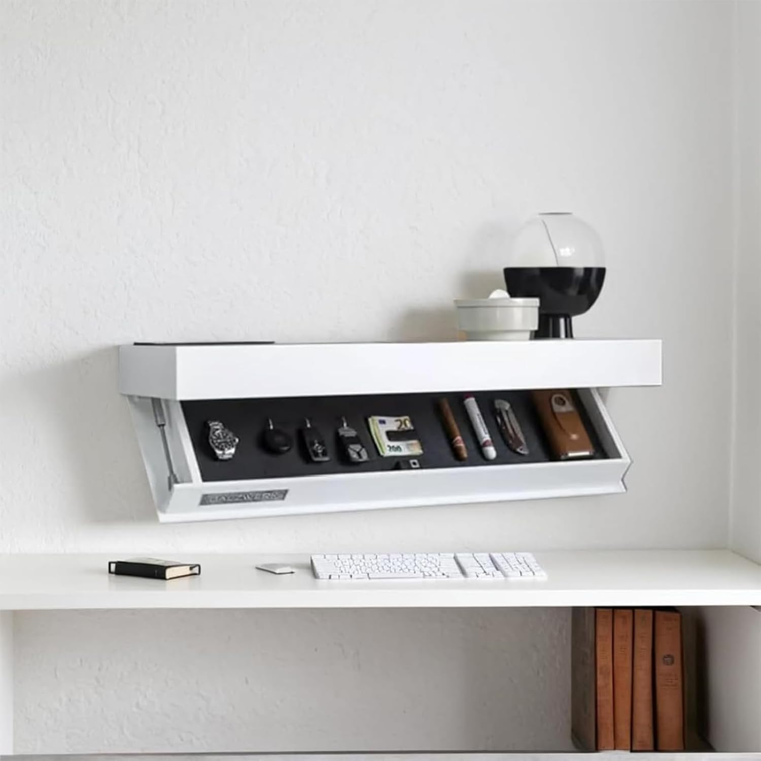 Étagère Murale - MagicShelf™ - Blanc Mat - Mon Espace Rangé