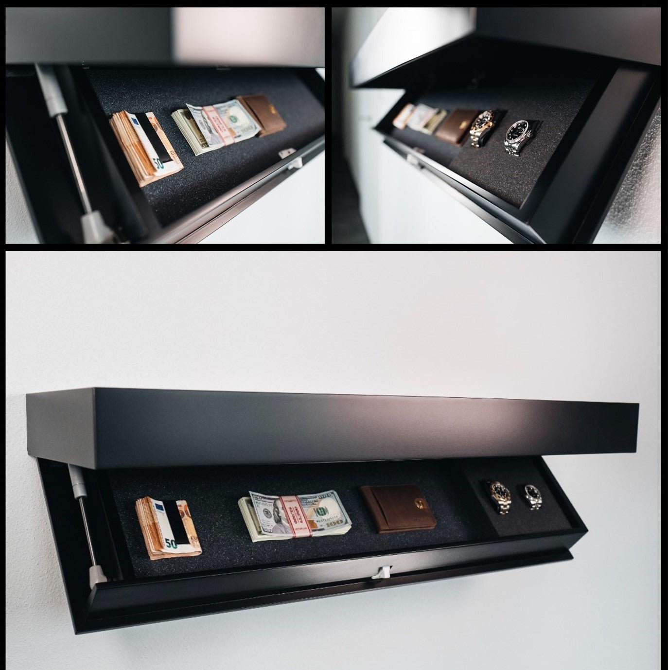 Étagère Murale - MagicShelf™ - Noir Mat - Mon Espace Rangé